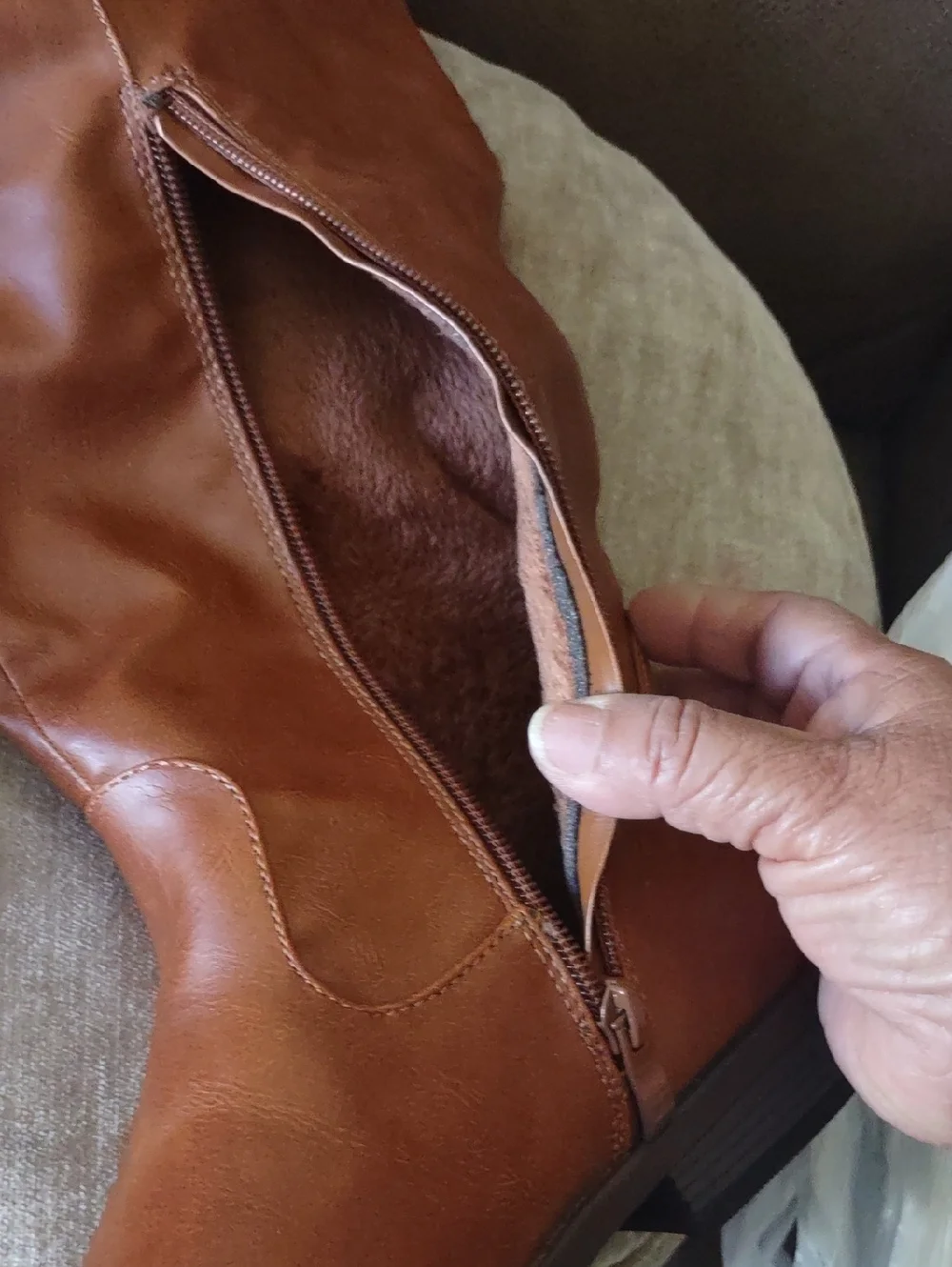 Over-the-Knee Brown Buckle Riding Boots size 7